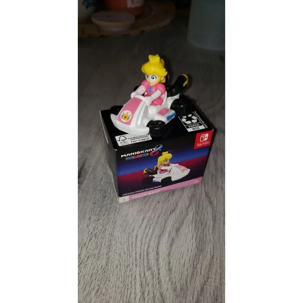 Nintendo Mario Kart 8 Deluxe Peach Kart Mini Figure Toy with Box Princess Peach